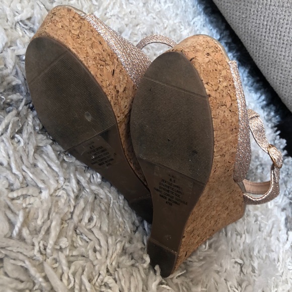 Steve Madden Havana Glitter Wedge Sz 6.5 - Picture 5 of 6